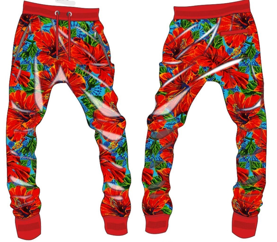 Jogger Pants French Terry Floral