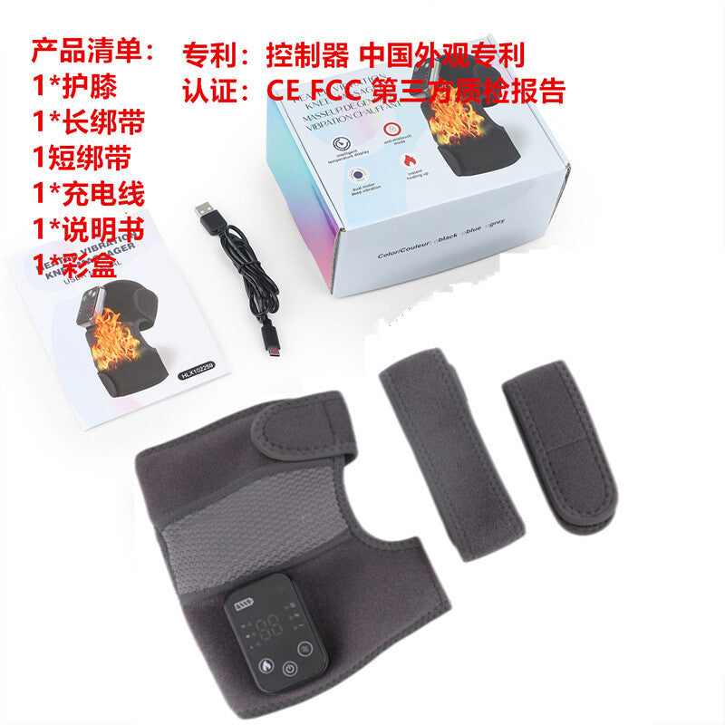 Cross-border Electric Heating Knee Pads, Intelligent Vibration Heating Old Cold Leg Shoulder Pads Massager, Hot Compress Physiotherapy Massager