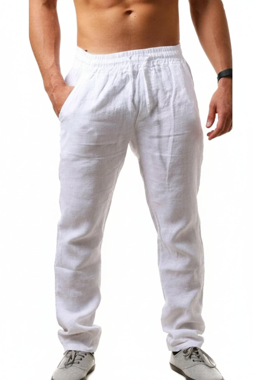 Loose and casual white casual pants