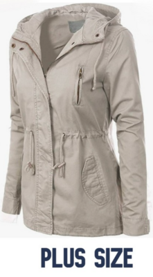 JACKE. ANORAK MILITARY JACKET FULLY LINED INSIDE JACKET Fabric