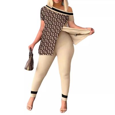 set of two pieces irregular fashion pants suit
