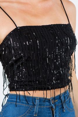 Top SEQUENCE SLEEVELESS, Silver/Black and Red