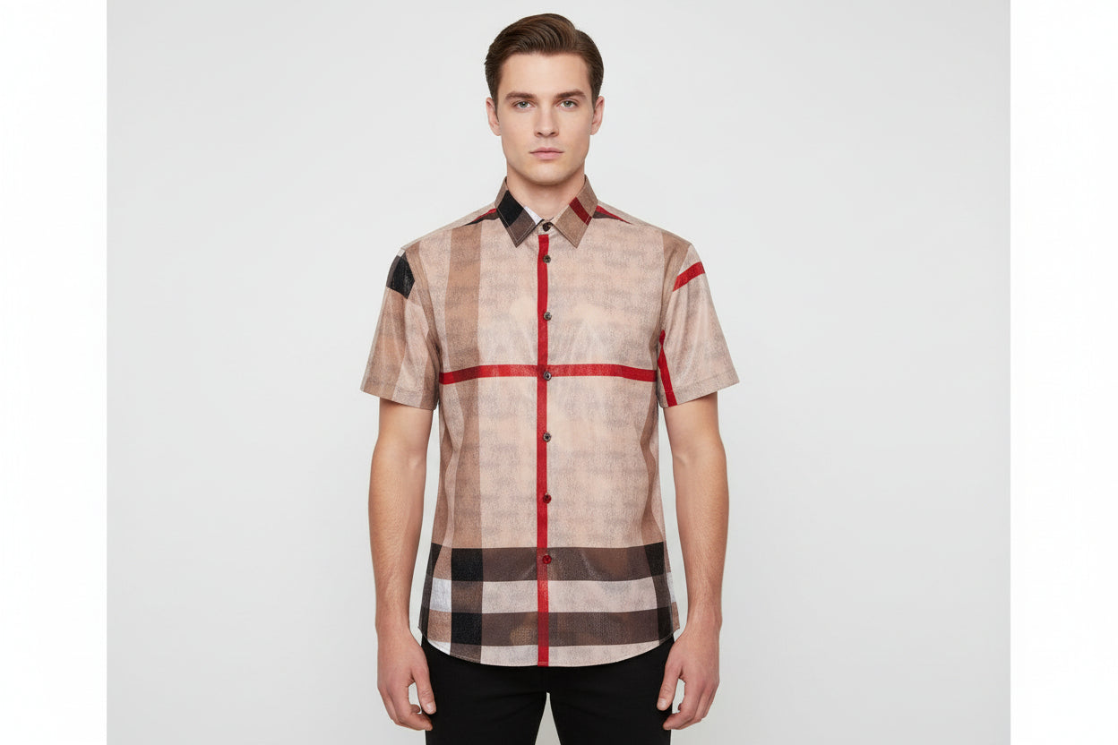 Man. Button Down Short Sleeve Shirt your style game with this versatile top, fashioned