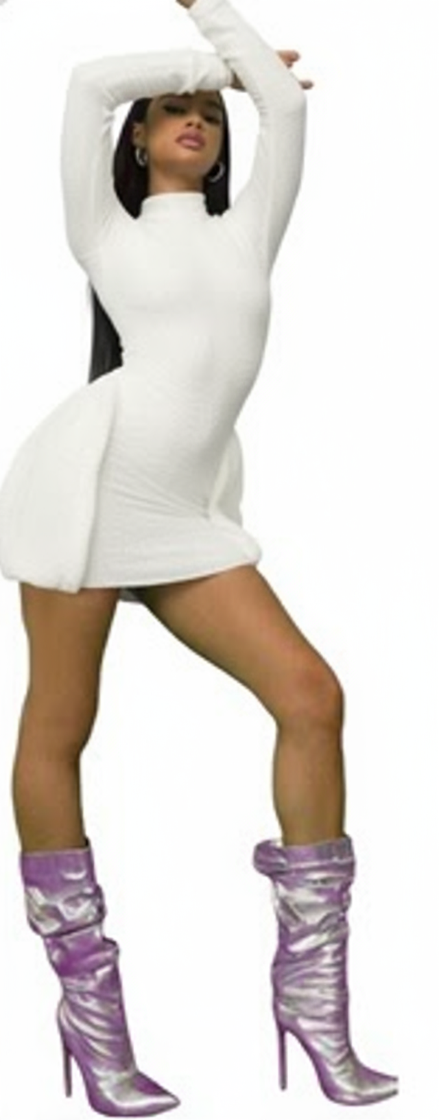 dress in white 2 color