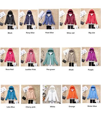 Women Puffer Jacket 15 Colors Plus Size 5XL 6XL 7XL 2023 New Spring Autumn Female Ultra Lightweight Packable Hooded Down Coats