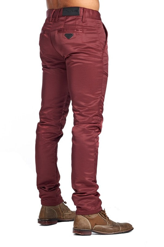 DRESS OR CASUAL PANTS IN WINE RED