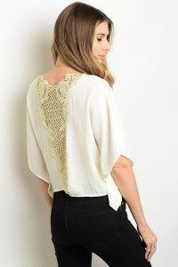 Blusas Blanco Claro Casual .