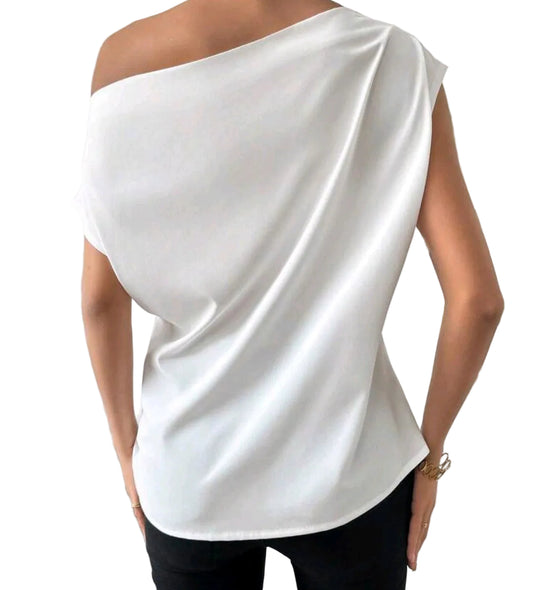 Blusa con un hombro de helado abierto