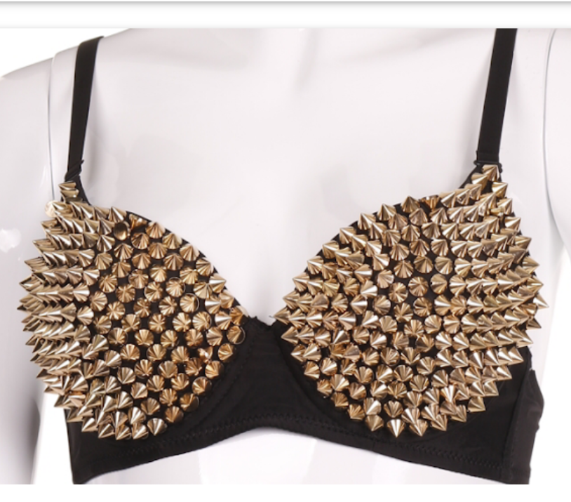 Brasier con diseño en plateado accesorio de vestir 5