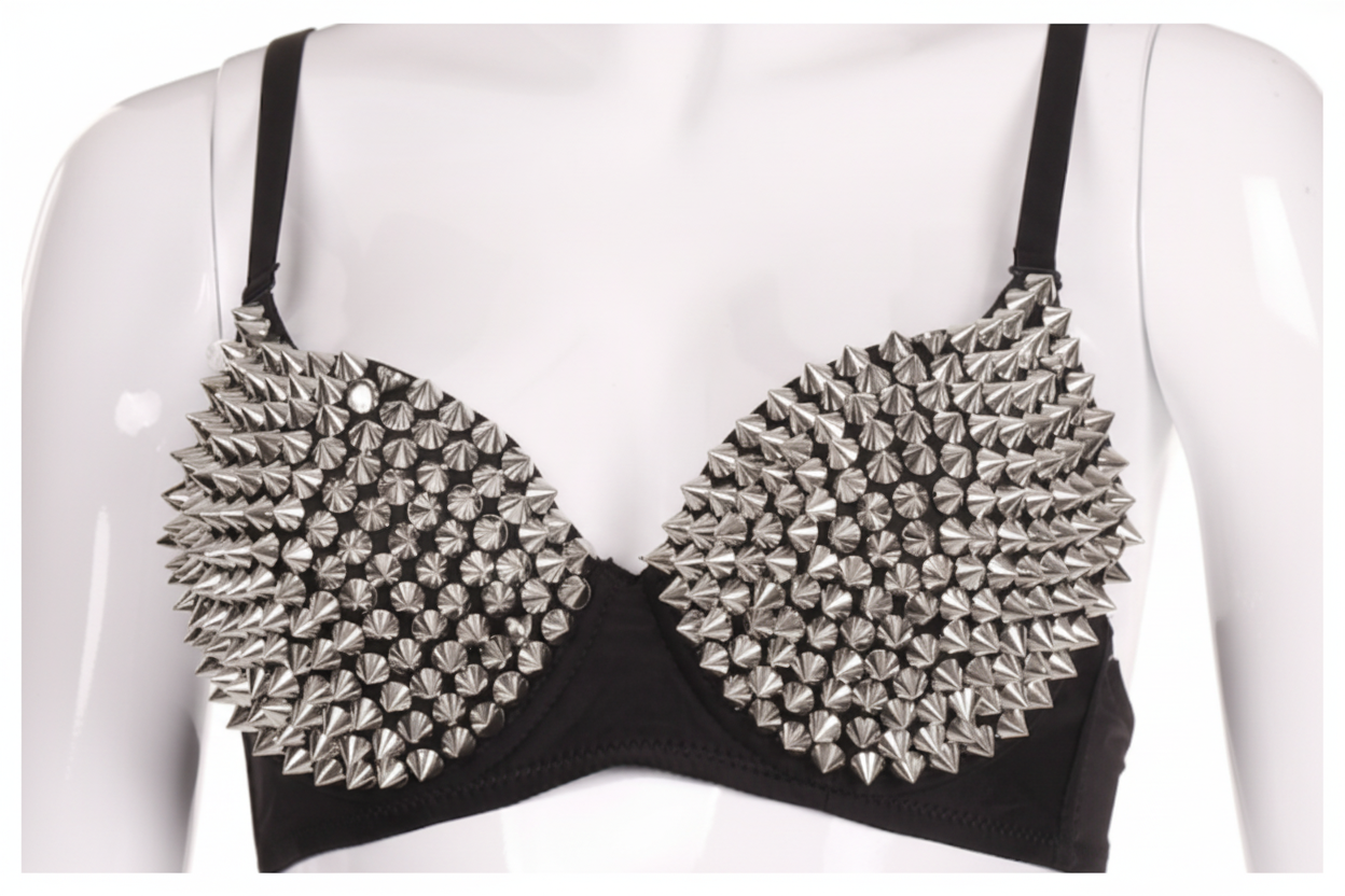 Brasier con diseño en plateado accesorio de vestir