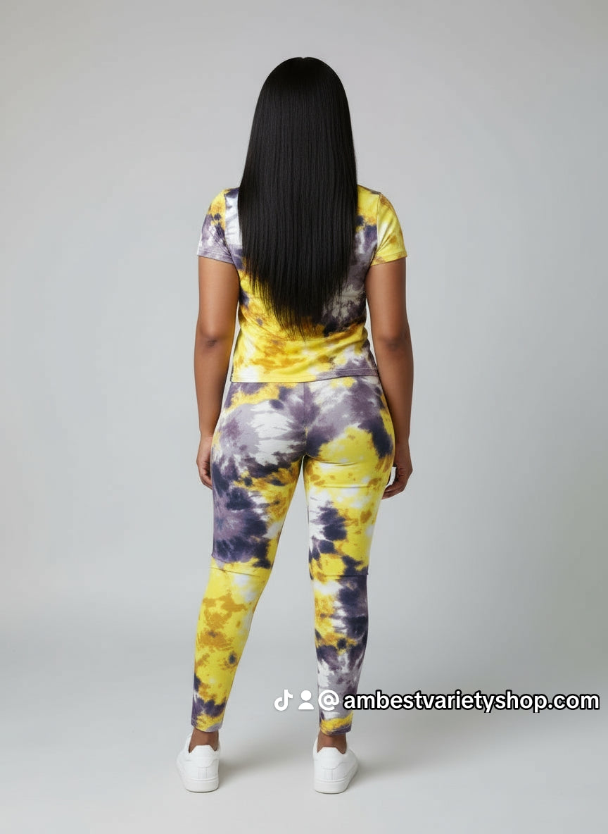 Two-piece set: pants and blouse in multiple colors