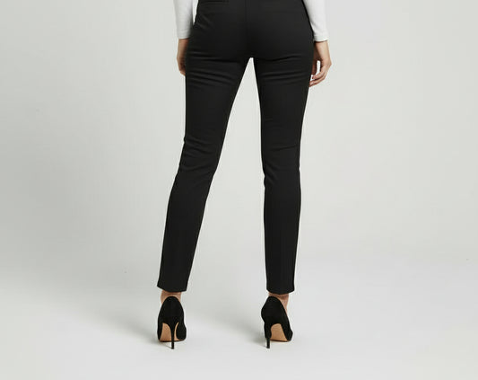 Solid black trousers