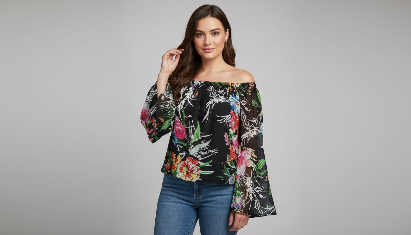 Off-the-shoulder blouse