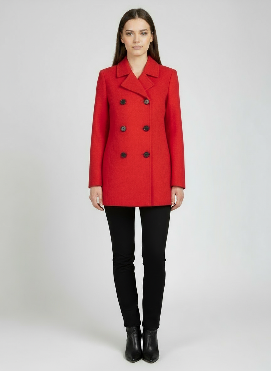 Beautiful red jacket with button design
