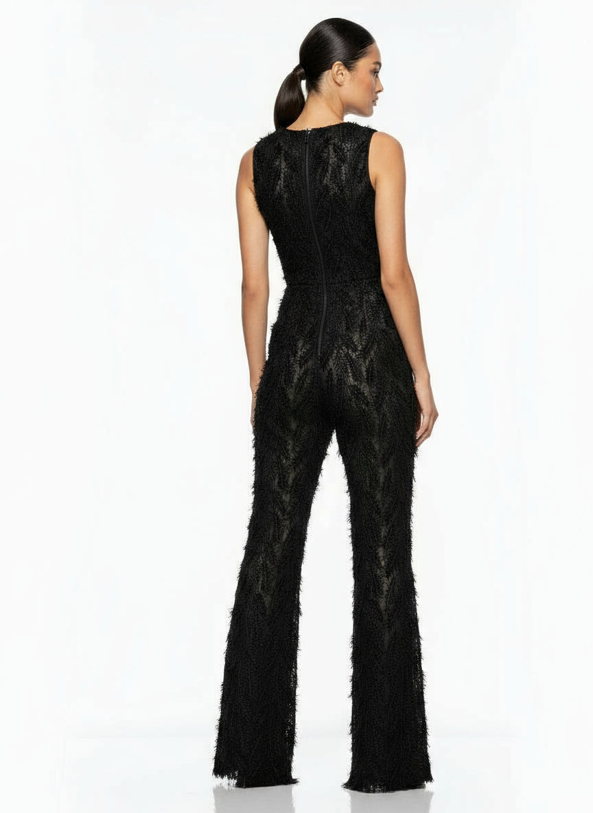 Yonsu all in transparent black with leaf design