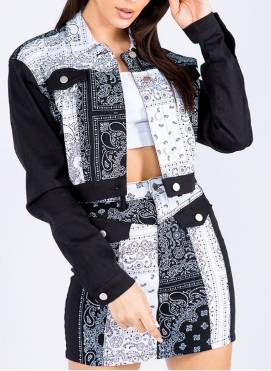 Matching set jackets skirt 2 p,c