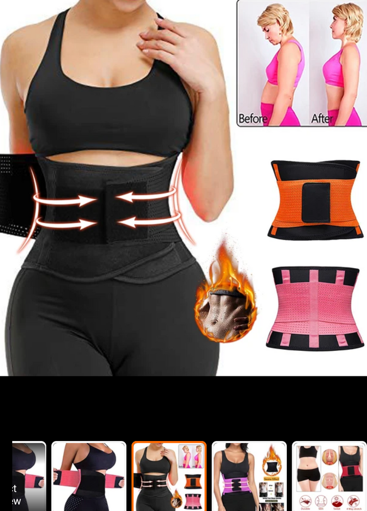 Girdle waistband to sweat