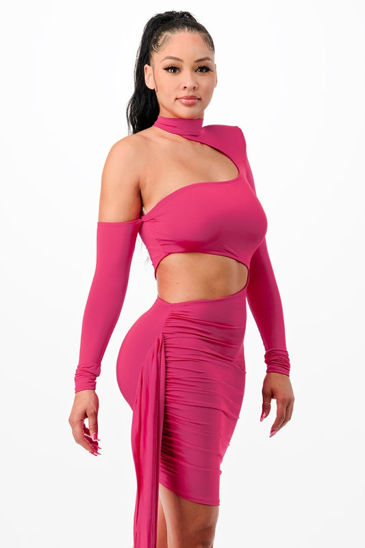 vestido en color Fucsia