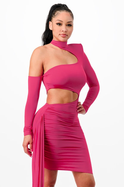 vestido en color Fucsia