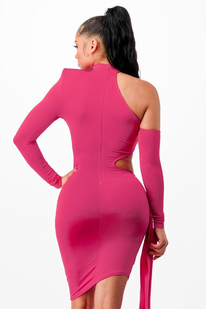 vestido en color Fucsia