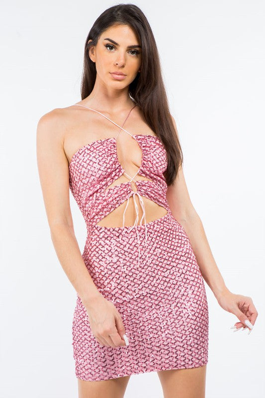 MINI DRESS Silver/Black.