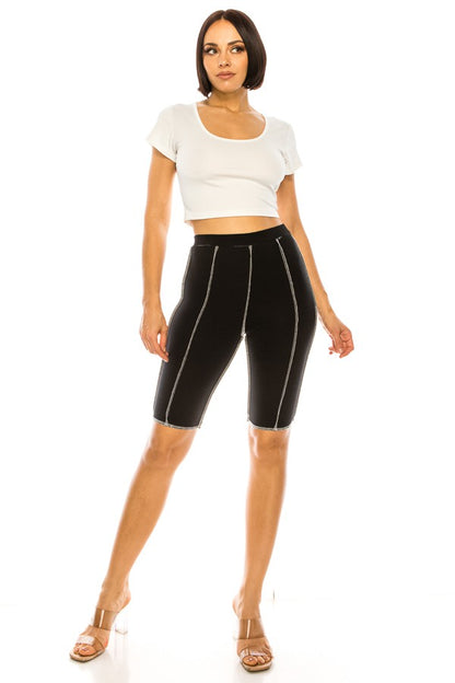 spandex shorts cotton. colors mix