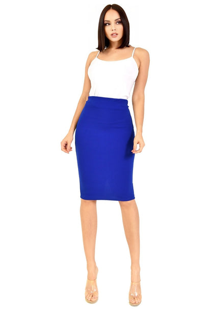 Solid Knee Length Pencil Skirt GS1234-S