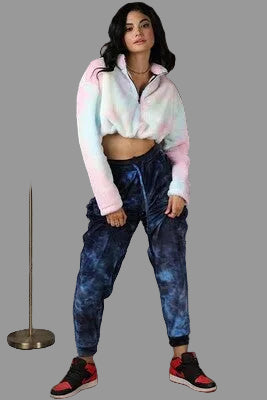 with string at warm and cozy print  Tedy bear zip sweater with string at warm and cozy print S, M .L