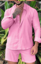 Two pairs of shoes for men in pink color