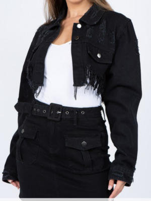 jeans jackets in black