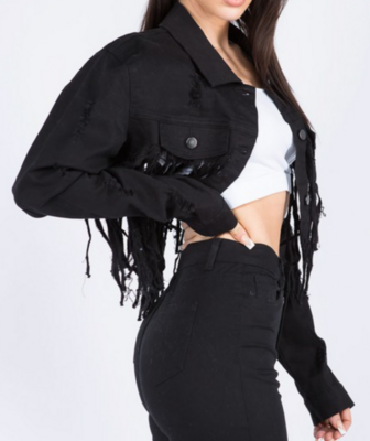 jeans jackets in black