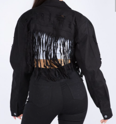 jeans jackets in black