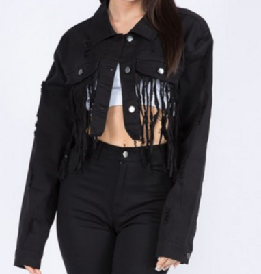 jeans jackets in black