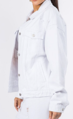 jackets white with colored design