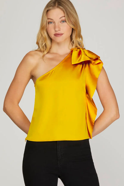 TOP elegant one-shoulder