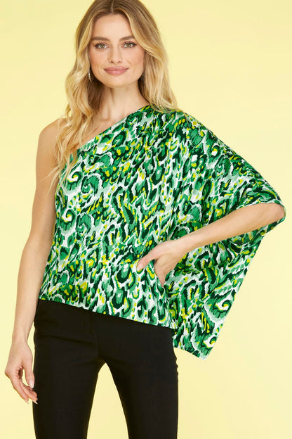 Blusa de un solo hombre bohemia versátil