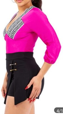 Top white with black