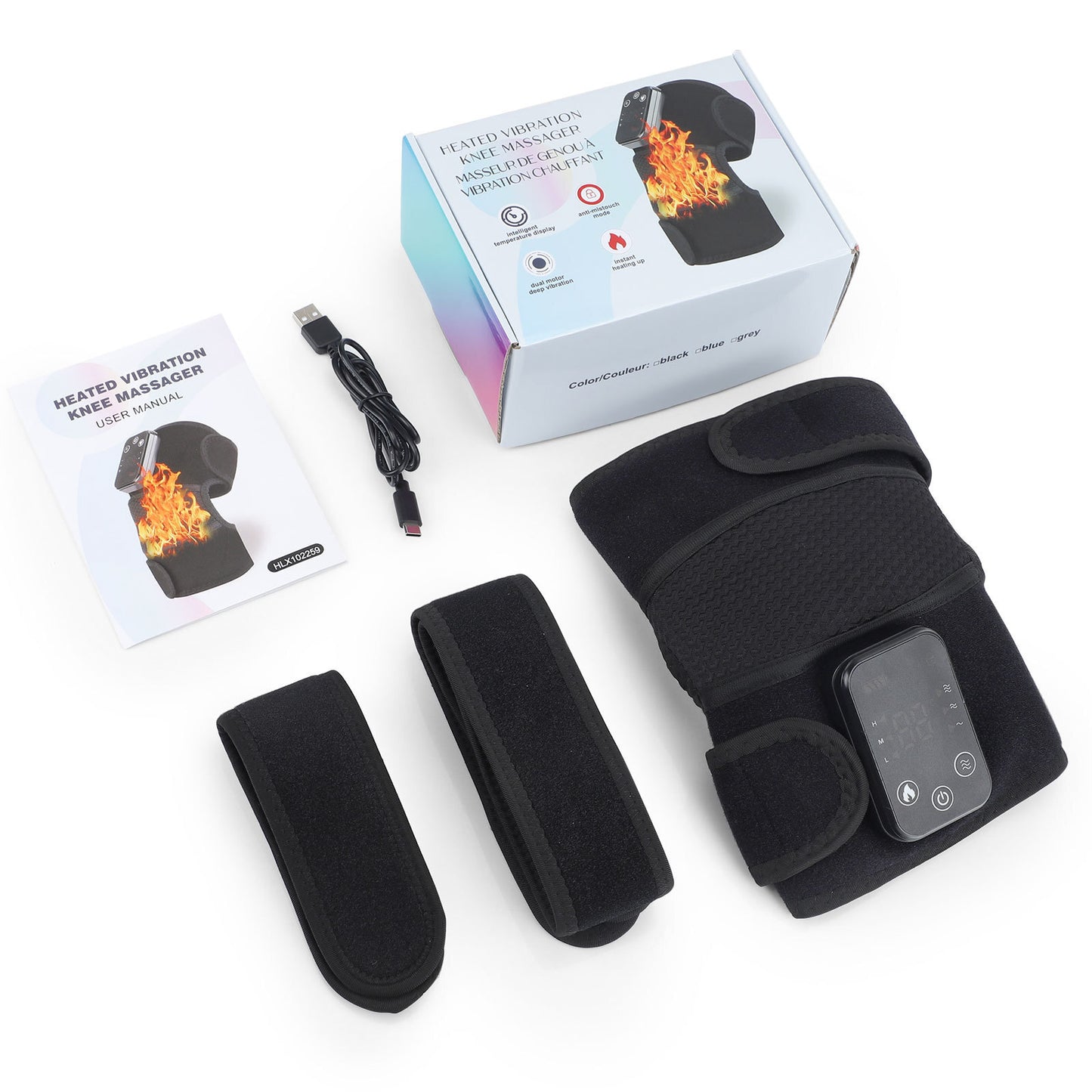 Cross-border Electric Heating Knee Pads, Intelligent Vibration Heating Old Cold Leg Shoulder Pads Massager, Hot Compress Physiotherapy Massager