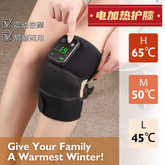 Cross-border Electric Heating Knee Pads, Intelligent Vibration Heating Old Cold Leg Shoulder Pads Massager, Hot Compress Physiotherapy Massager