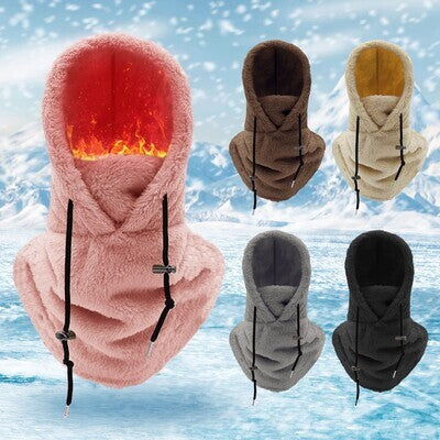 Winter Outdoor Cycling Hat, Sports Windproof Hat, Cold Protection, Thickened Neck Scarf, CS Hood, Arctic Velvet Mask, Warm Hat