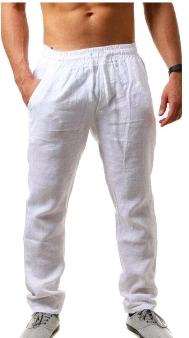 Loose and casual white casual pants
