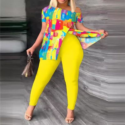 set of two pieces irregular fashion pants suit (Copia) (Copia)