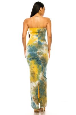 dress tube IN 3 colors Mustard/ Blue Tie dye Pink.