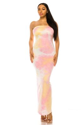 dress tube IN 3 colors Mustard/ Blue Tie dye Pink.