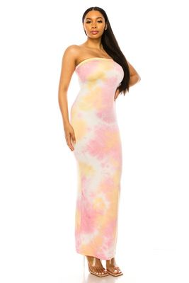 dress tube IN 3 colors Mustard/ Blue Tie dye Pink.
