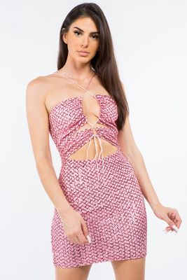 MINI DRESS Silver/Black.