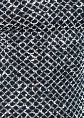 MINI DRESS Silver/Black.