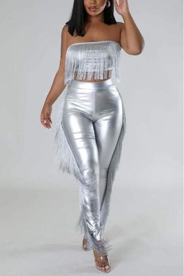 TWO-PIECE IN PLATED COLOR. Set of Two-piece in silver