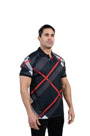 Men. Versatile Elegance Modern Fit Tee In black color.