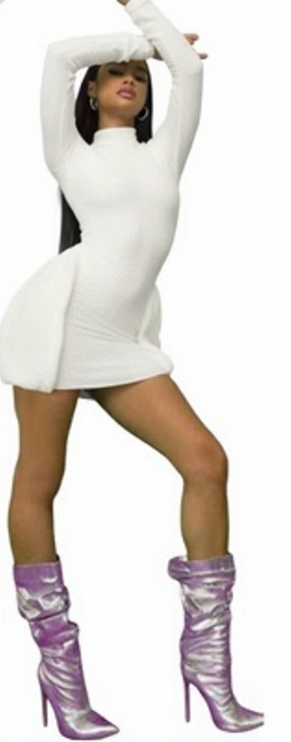 dress in white 2 color